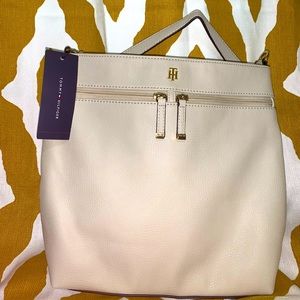 Creme colored hobo handbag